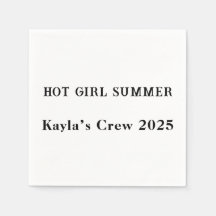 Hot Girl Summer Custom Napkins - Girls Trip 2025
