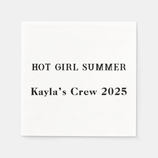 Hot Girl Summer Custom Napkins - Girls Trip 2025 Serviette