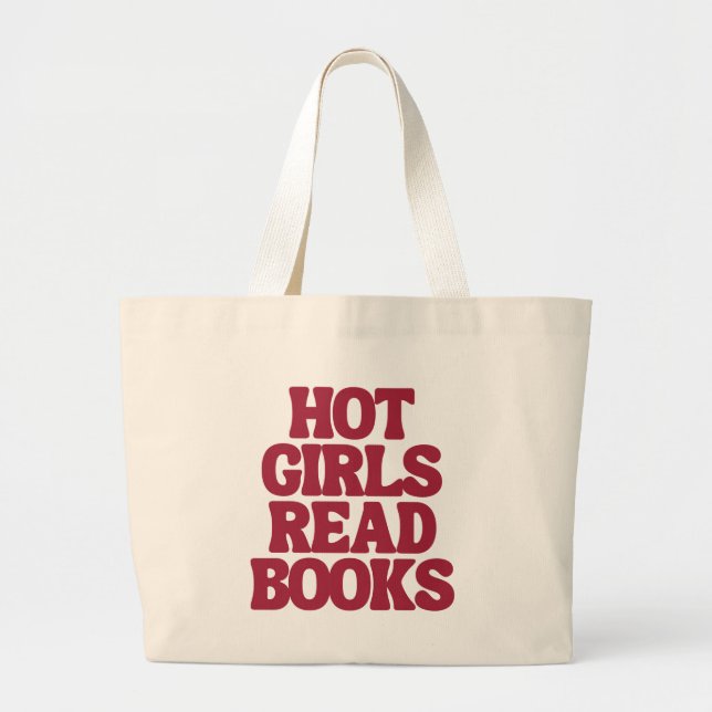 HOT GIRLS LESEN BÜCHER - Jumbo Tote Bag ❤️ ‍ 🔥 Stoffbeutel (Vorne)