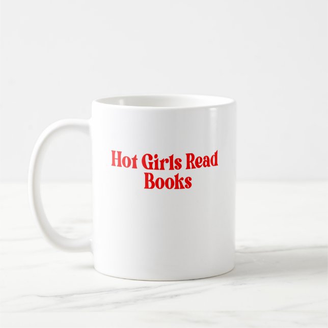 Hot Girls lesen Bücher Kaffeetasse (Links)