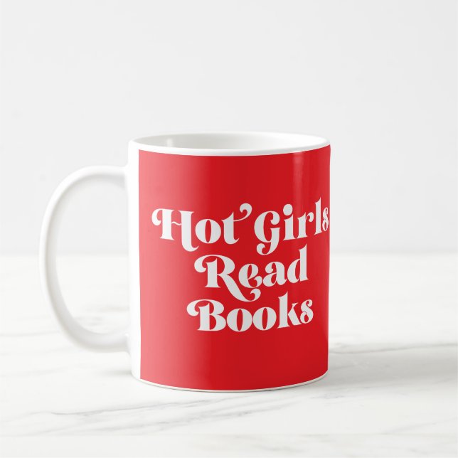 Hot Girls lesen Bücher Kaffeetasse (Links)