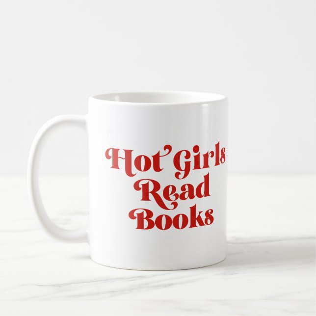 Hot Girls lesen Bücher Kaffeetasse (Links)