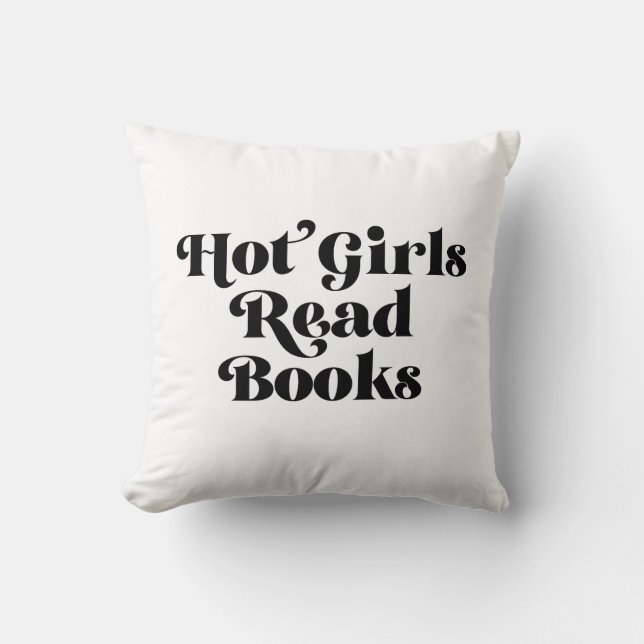 Hot Girls lesen Bücher Kissen (Vorderseite)