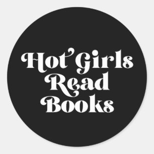 Hot Girls lesen Bücher Runder Aufkleber