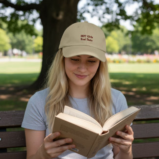 Hot Girls Read Books in Khaki Bestickte Baseballkappe