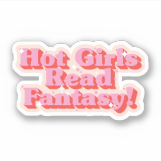 Hot Girls Read Fantasy - Ein Sternenrosa für Büche Aufkleber