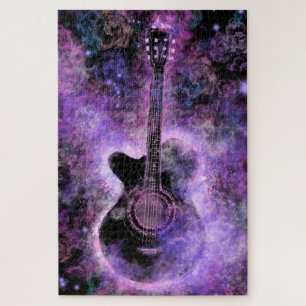 Hot Gitarre - Romantische Sounds - Malerei Puzzle