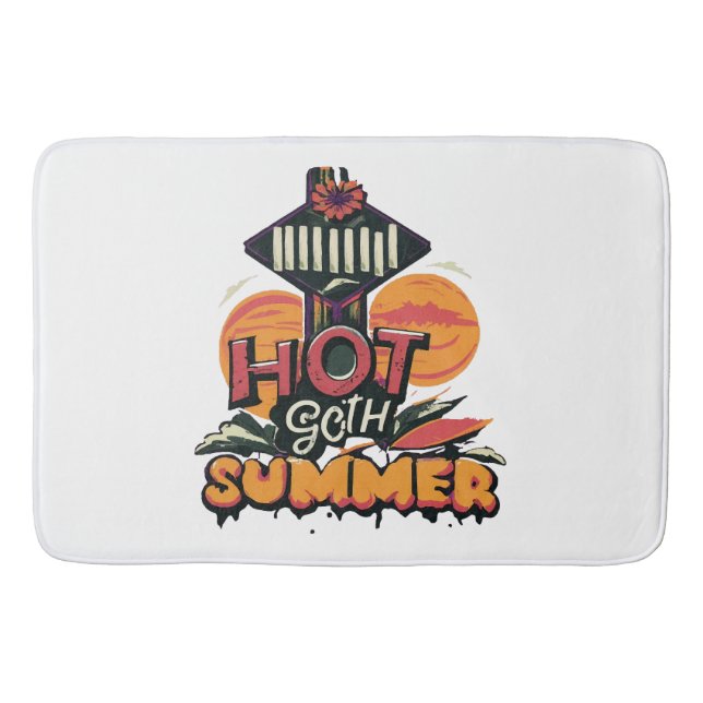 Hot Goth Summer Chic Badematte (Vorderseite)