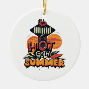 Hot Goth Summer Chic Keramik Ornament