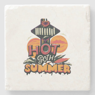 Hot Goth Summer Chic Steinuntersetzer