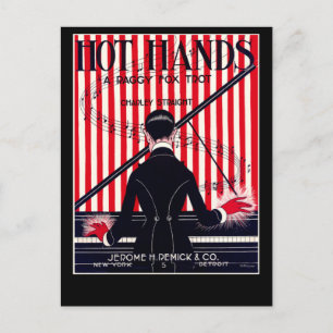 Hot Hands Rag Musikcover Postkarte
