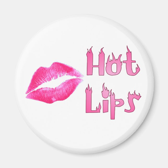 HOT HET HOT LIPS by SHARON SHARPE Magnet (Vorne)