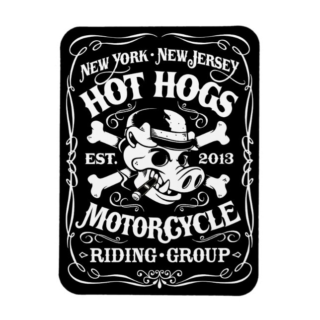 Hot Hogs 3 Zoll x 4 Zoll Magnet (Vertikal)