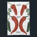HOT HOT HET scharfe Chilen Jalapeno Geschirrtuch<br><div class="desc">Dekorieren Sie Ihre Küche mit diesem lustigen und würzigen Jalapeno-Geschirr Handtuch. Macht ein großartiges Hauswärme- oder Hochzeitsgeschenk! Sie können ihn anpassen und auch Text hinzufügen. Karo in meinem Shop für viel mehr Farben und Muster!</div>
