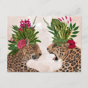 Hot House Leopards   Ein Paar Postkarte