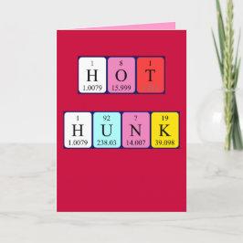 Hot-Hunk-Periodensystem Valentinkarte Feiertagskarte