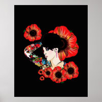 Hot inky Girl ART BY LeahG Poppy Blume rot