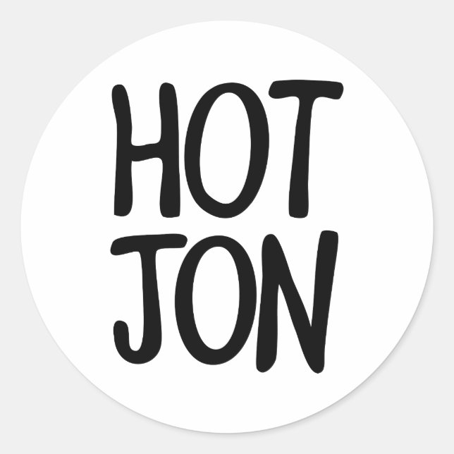 HOT JON RUNDER AUFKLEBER (Vorderseite)
