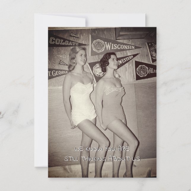 HOT JUNGE UNI FRAUEN VINTAGES FOTO FUNNY BABES (Vorderseite)