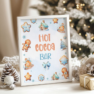 Hot Kakao Bar Blue Cookie Weihnachten Geburtstag Poster