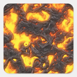 Hot Lava Quadratischer Aufkleber