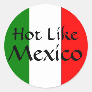 Hot like Mexico Runder Aufkleber