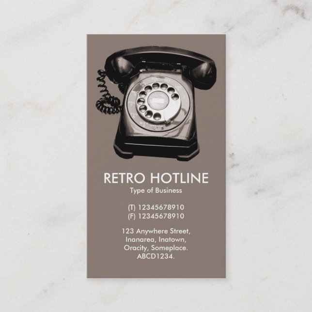 Hot Line - (8A796F) Visitenkarte (Vorderseite)