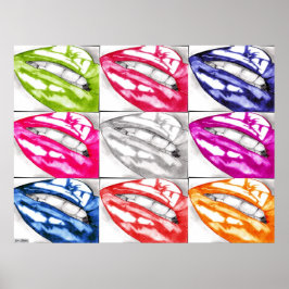 Hot Lips Pop Art Poster (verbessert!)