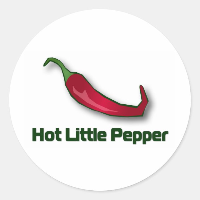 Hot Little Pepper Runder Aufkleber (Vorderseite)