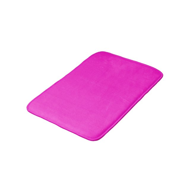 Hot Magenta Solid Color Badematte (Schrägansicht)