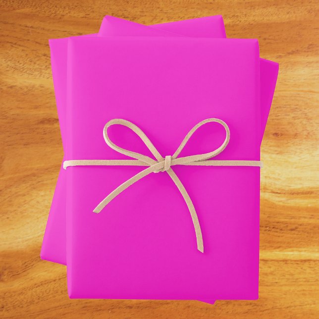 Hot Magenta Solid Color Geschenkpapier Set (Von Creator hochgeladen)