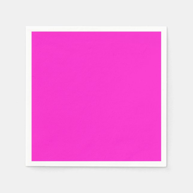 Hot Magenta Solid Color Serviette (Vorderseite)