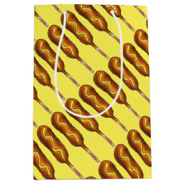 Hot Mais Dog Corndog Yellow Mustard Junk Food Mittlere Geschenktüte