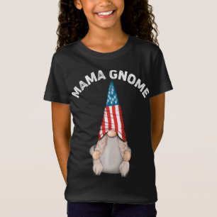 Hot Mama Gnome Family Funny American Flag T-Shirt