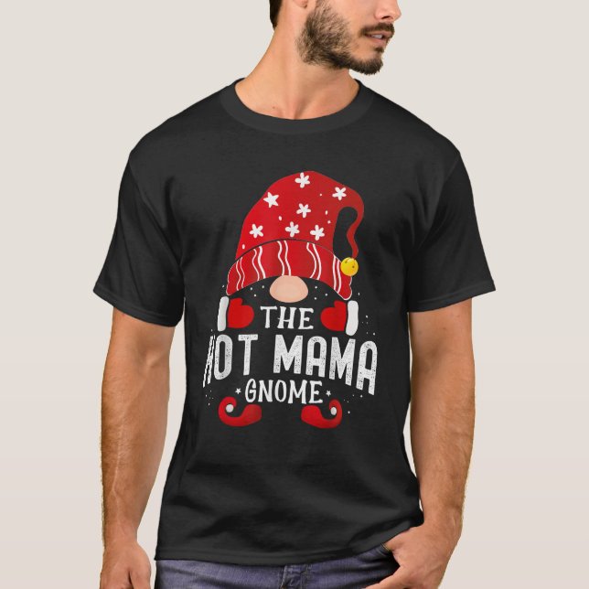 Hot mama Gnome Matching Christmas PJS For Family  T-Shirt (Vorderseite)