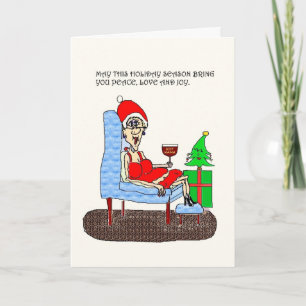 HOT MAMA PEACE LIEBE UND JOY CHRISTMAS CARD FEIERTAGSKARTE