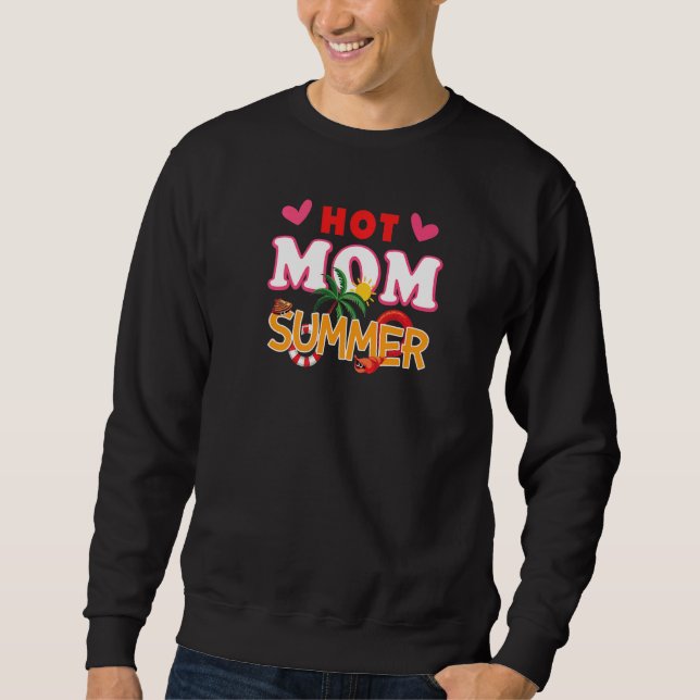 Hot Mama Summer Graphic Beach Sweatshirt (Vorderseite)