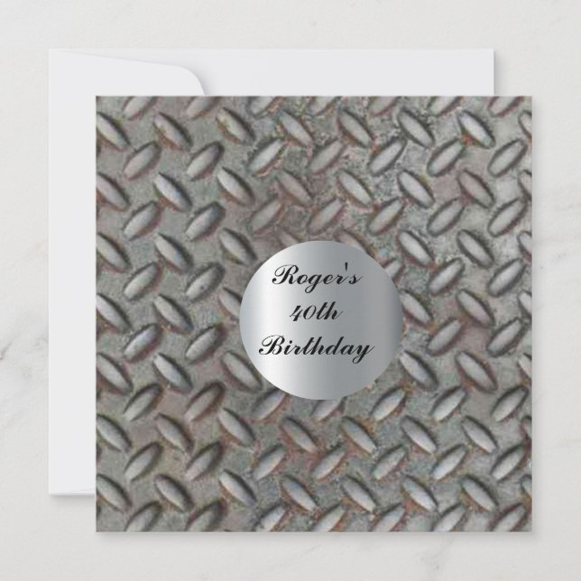 Hot Man 40. Geburtstag Party Einladung (Vorderseite)