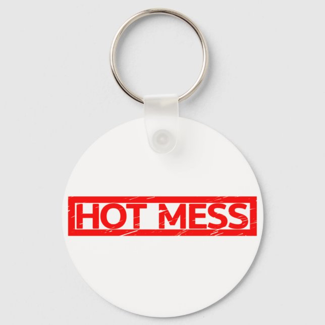 Hot-Mess-Briefmarke Schlüsselanhänger (Vorderseite)