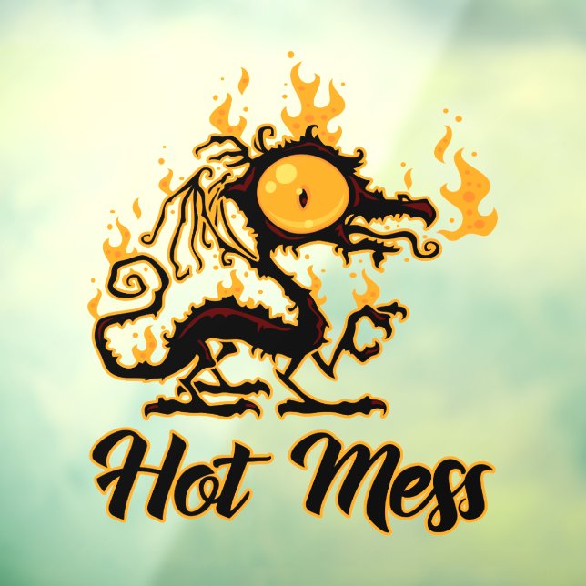 Hot Mess Crispy Dragon Fensteraufkleber (Blatt 3)