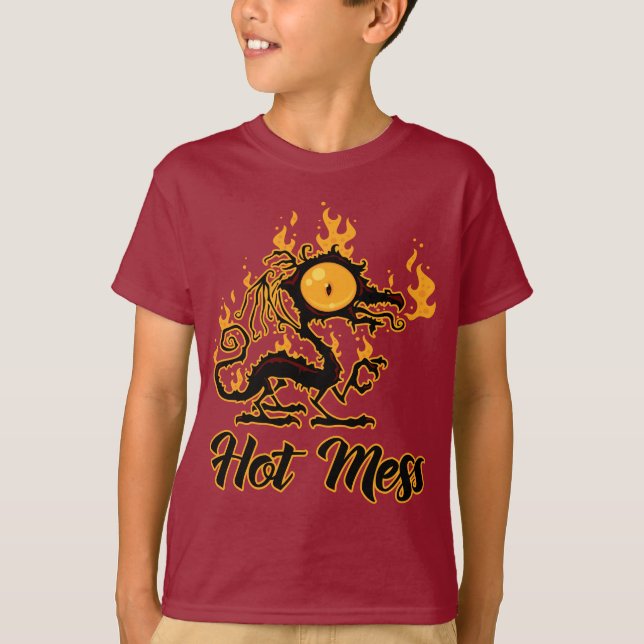 Hot Mess Crispy Dragon T-Shirt (Vorderseite)