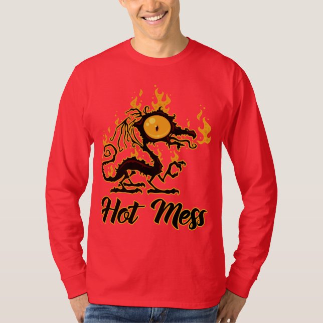 Hot Mess Crispy Dragon T-Shirt (Vorderseite)