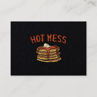 Hot Mess Pancake Frühstück Visitenkarte