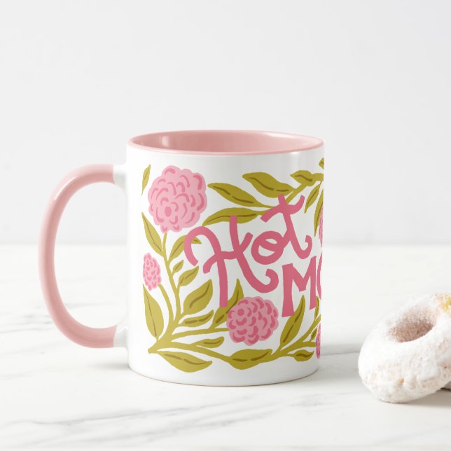 Hot Momma Mother's Day 11 oz Mug Tasse (Mit Donut)
