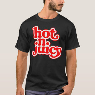Hot N Juicy 70er Hamburger Cheeseburger Fast Food T-Shirt