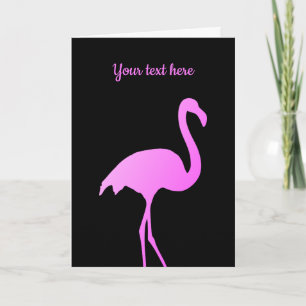 Hot Neon rosa tropisches Flamingo Vogeldesign maßg Karte