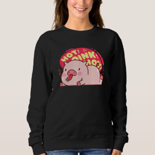 Hot Oink Hot Pig Eating Pepper Niedliche Küche Sweatshirt