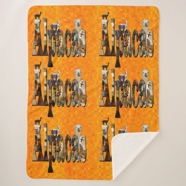 Hot Orange Alpaca Design, Sherpadecke (Vorderseite)