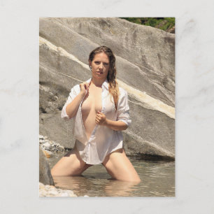Hot Outdoor Model Foto Postkarte