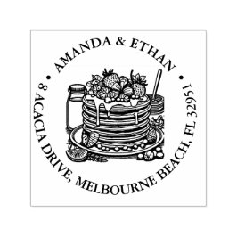 Hot Pancake Snack Theme Permastempel